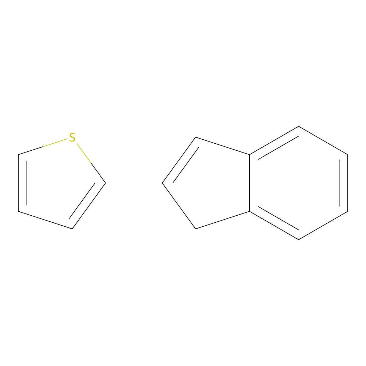 Thiophene, 2-(1H-inden-2-yl)- molecular structure, CAS 150994-10-8