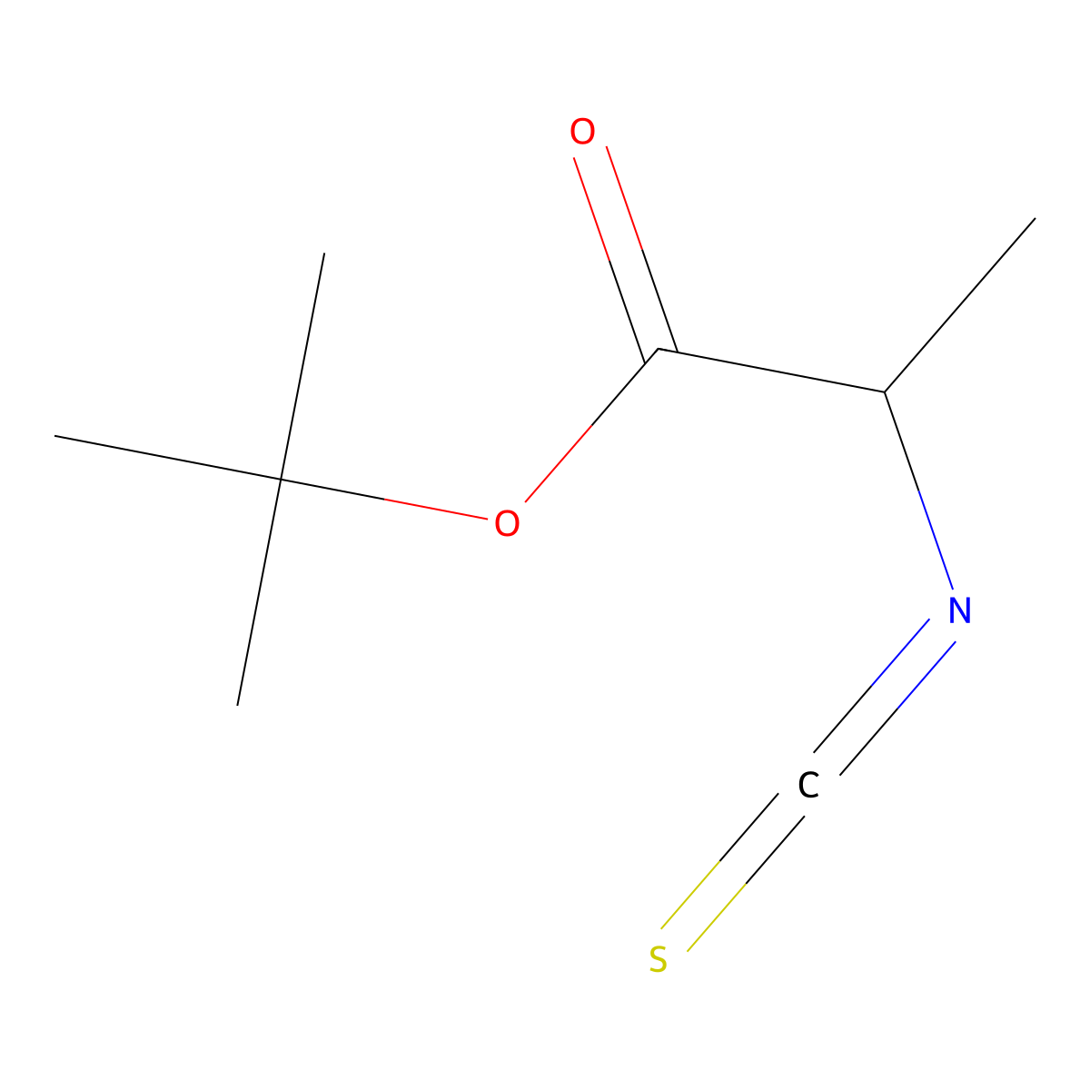 tert-butyl (2S)-2-isothiocyanatopropanoate molecular structure, CAS 1509940-79-7