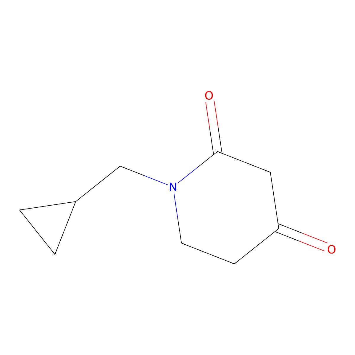 1-(Cyclopropylmethyl)piperidine-2,4-dione molecular structure, CAS 1509943-45-6