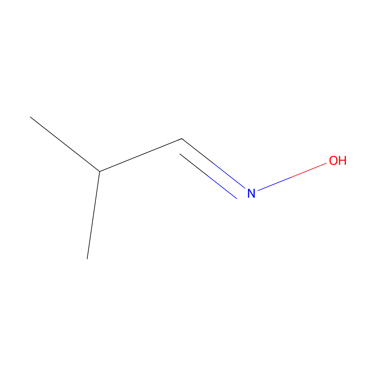 2-Methylpropanal oxime molecular structure, CAS 151-00-8