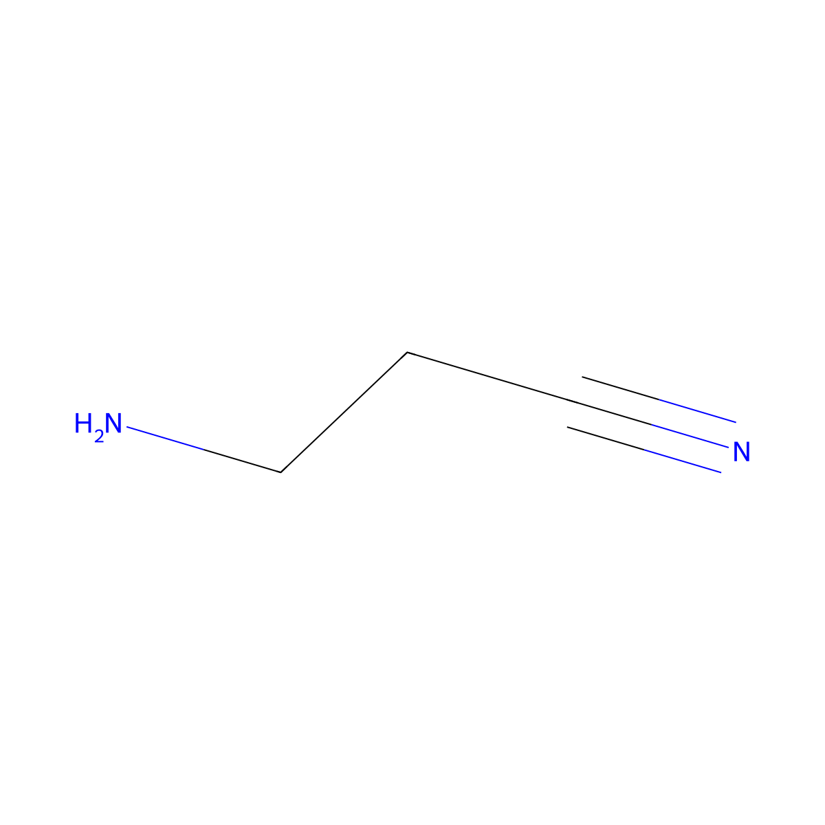 3-Aminopropionitrile molecular structure, CAS 151-18-8