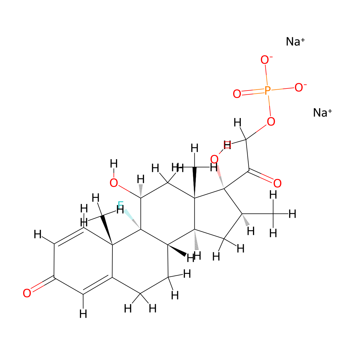 Betamethasone Sodium Phosphate molecular structure, CAS 151-73-5