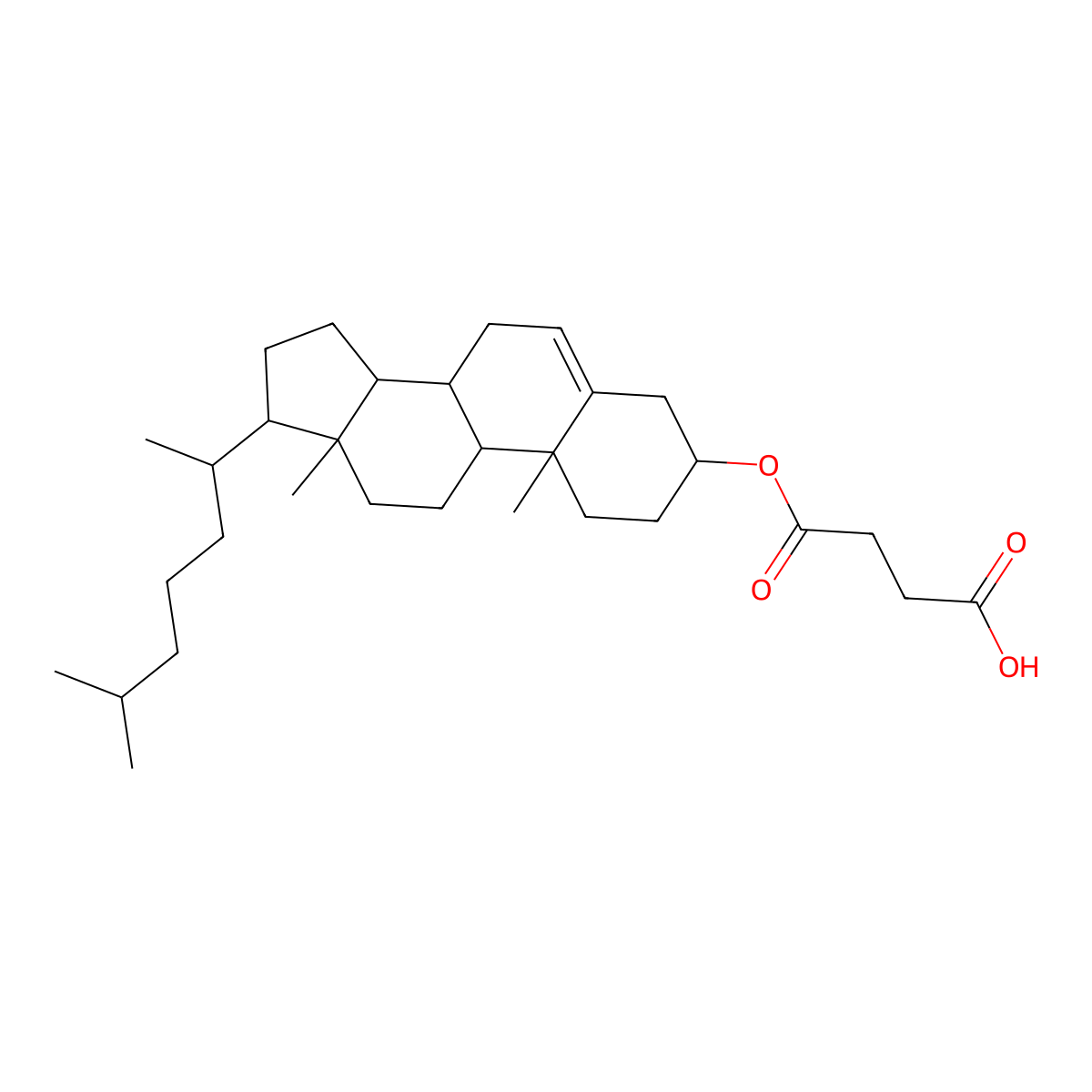 Cholesteryl hemisuccinate molecular structure, CAS 1510-21-0