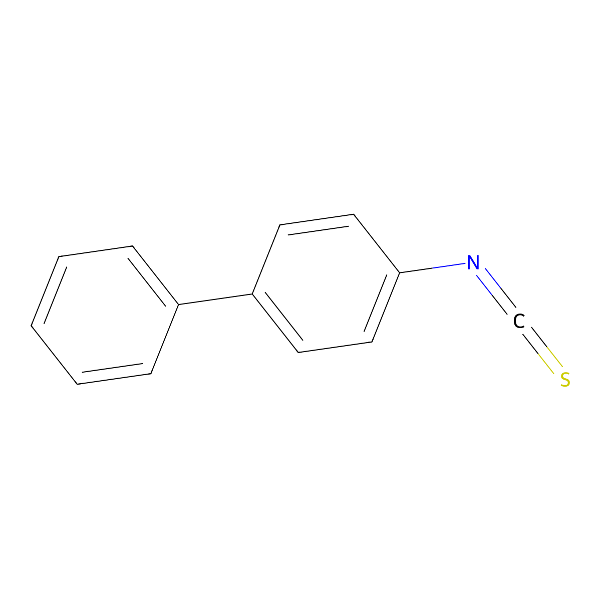 4-Isothiocyanatobiphenyl molecular structure, CAS 1510-24-3