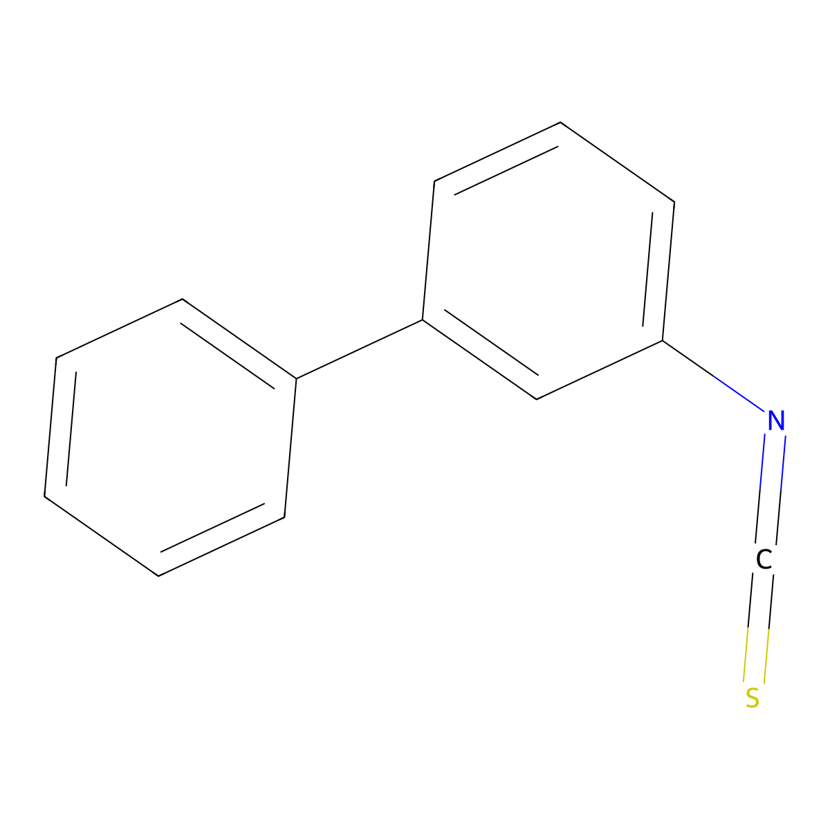 1-Isothiocyanato-3-phenylbenzene molecular structure, CAS 1510-25-4