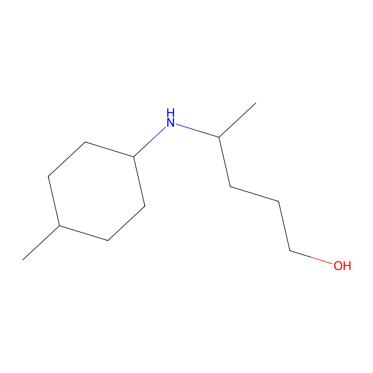 4-[(4-Methylcyclohexyl)amino]pentan-1-ol molecular structure, CAS 1510010-05-5