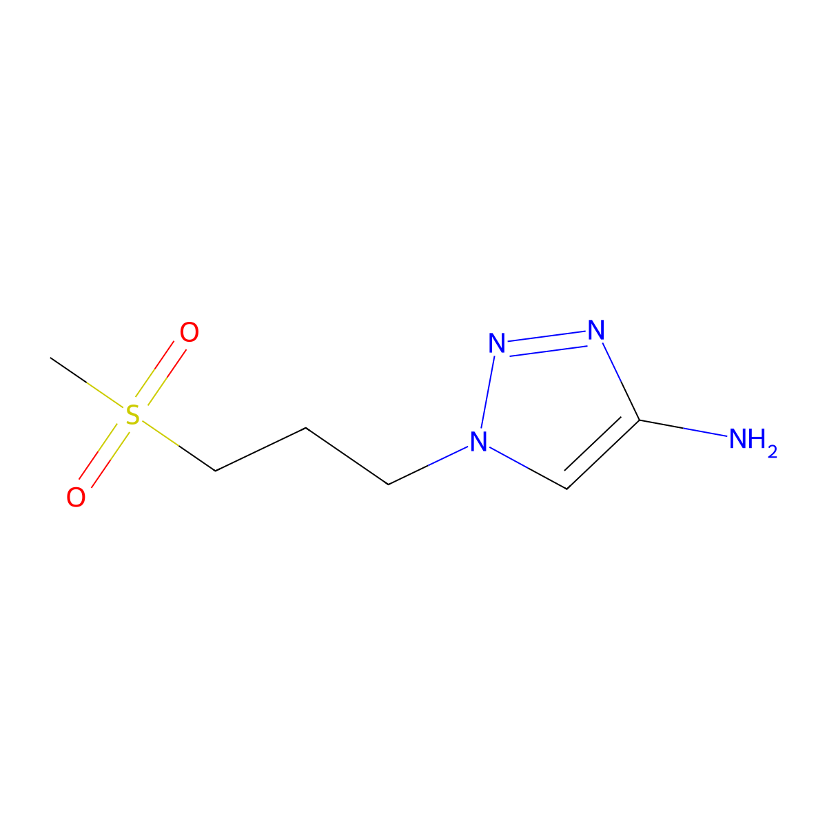 1-(3-(Methylsulfonyl)propyl)-1h-1,2,3-triazol-4-amine molecular structure, CAS 1510014-06-8