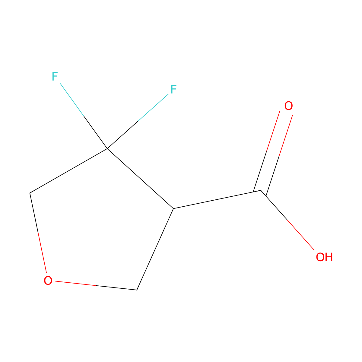 4,4-Difluorooxolane-3-carboxylic acid molecular structure, CAS 1510016-98-4
