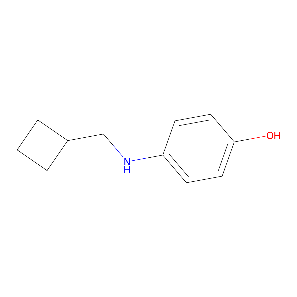 4-(Cyclobutylmethylamino)phenol molecular structure, CAS 1510020-28-6