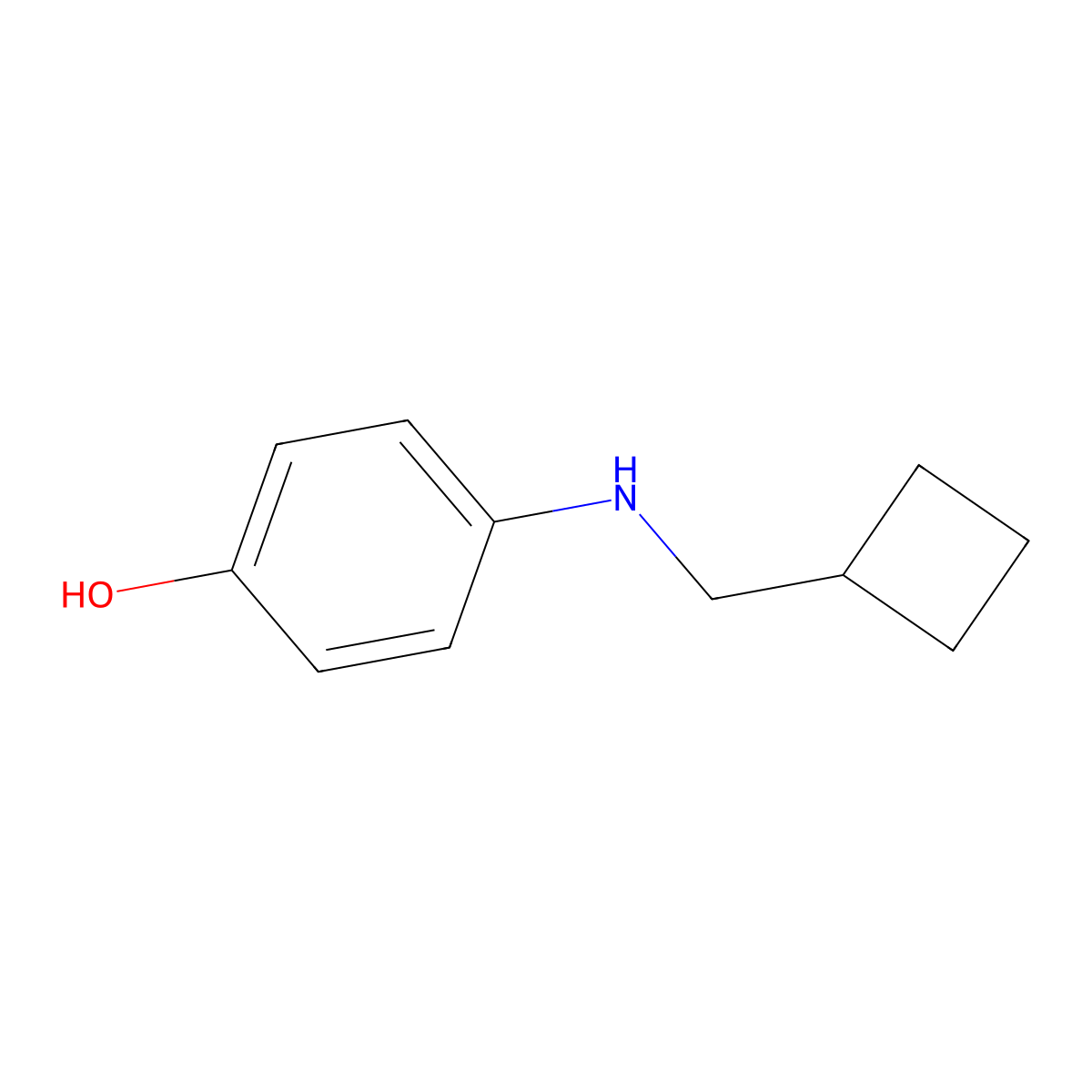 4-(Cyclobutylmethylamino)phenol molecular structure, CAS 1510020-28-6