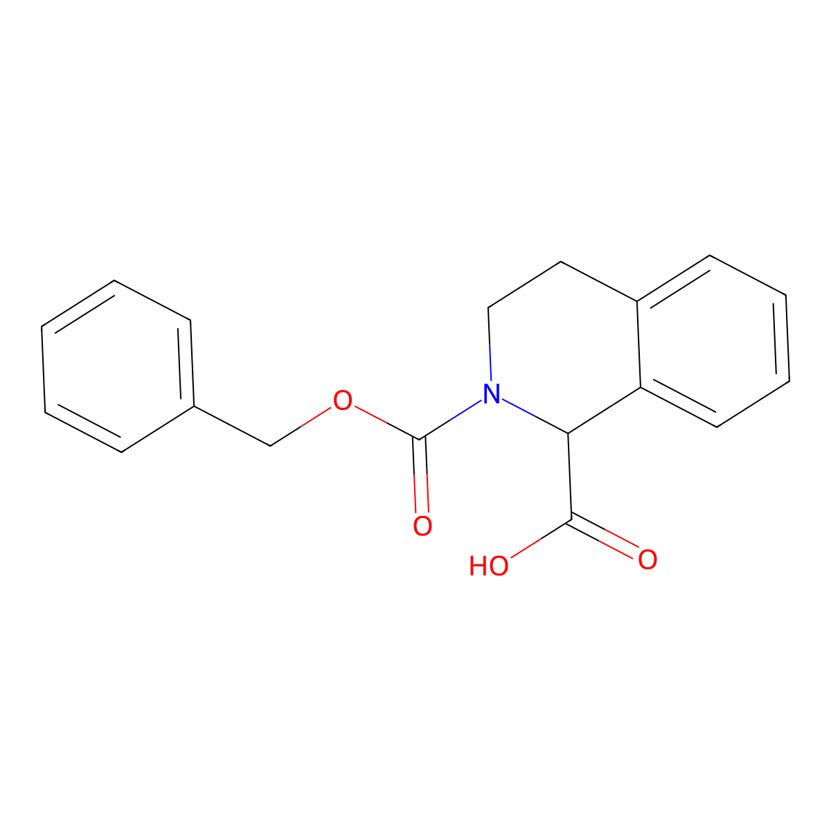 (r)-n-Cbz-3,4-dihydro-1h-isoquinolinecarboxylic acid molecular structure, CAS 151004-88-5