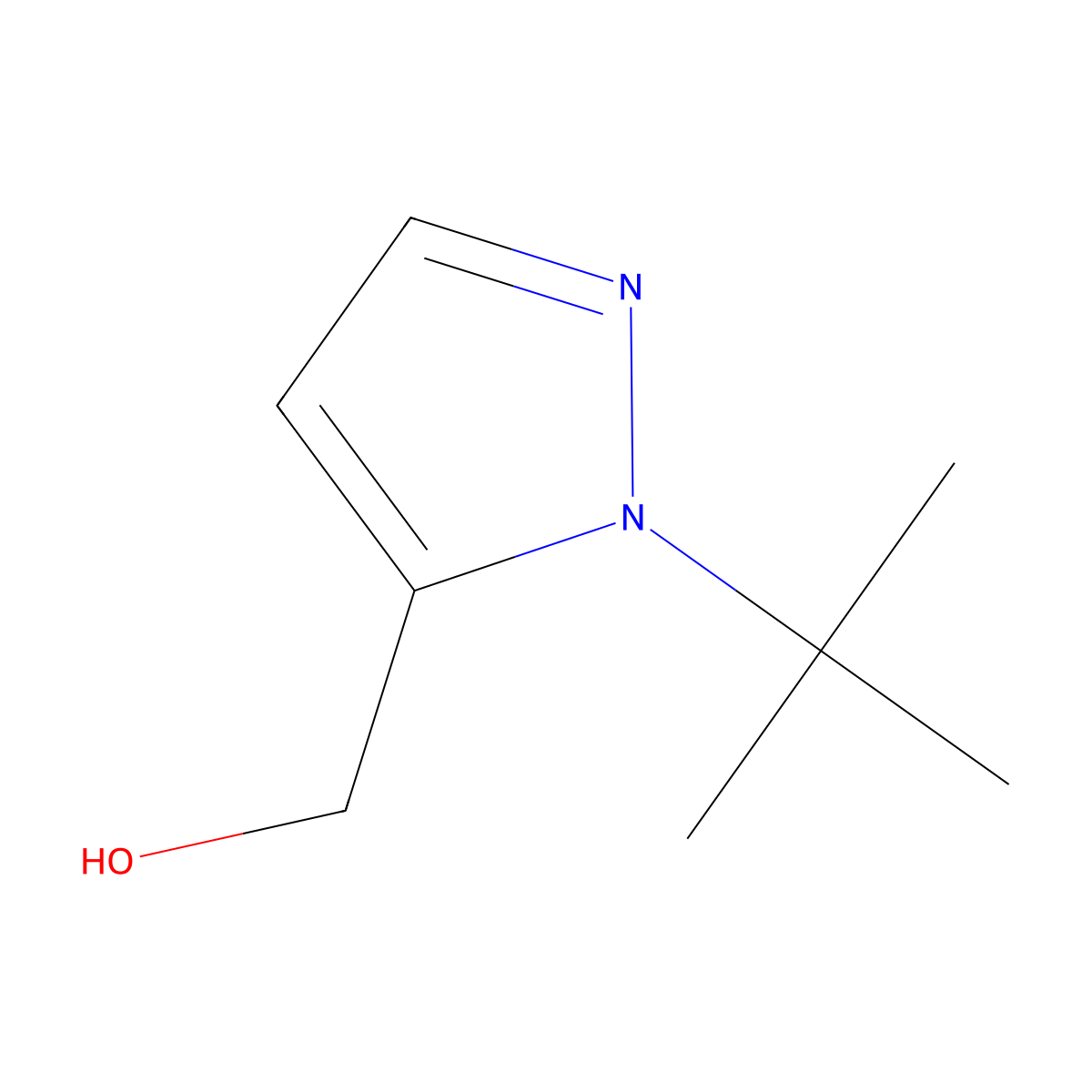 (2-Tert-butylpyrazol-3-yl)methanol molecular structure, CAS 1510041-94-7