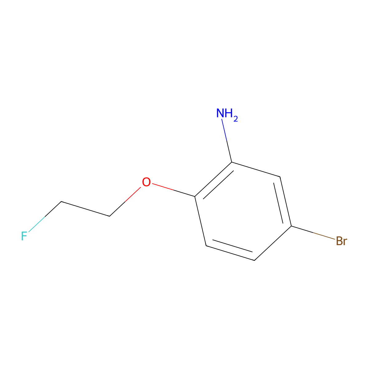5-Bromo-2-(2-fluoroethoxy)aniline molecular structure, CAS 1510054-94-0