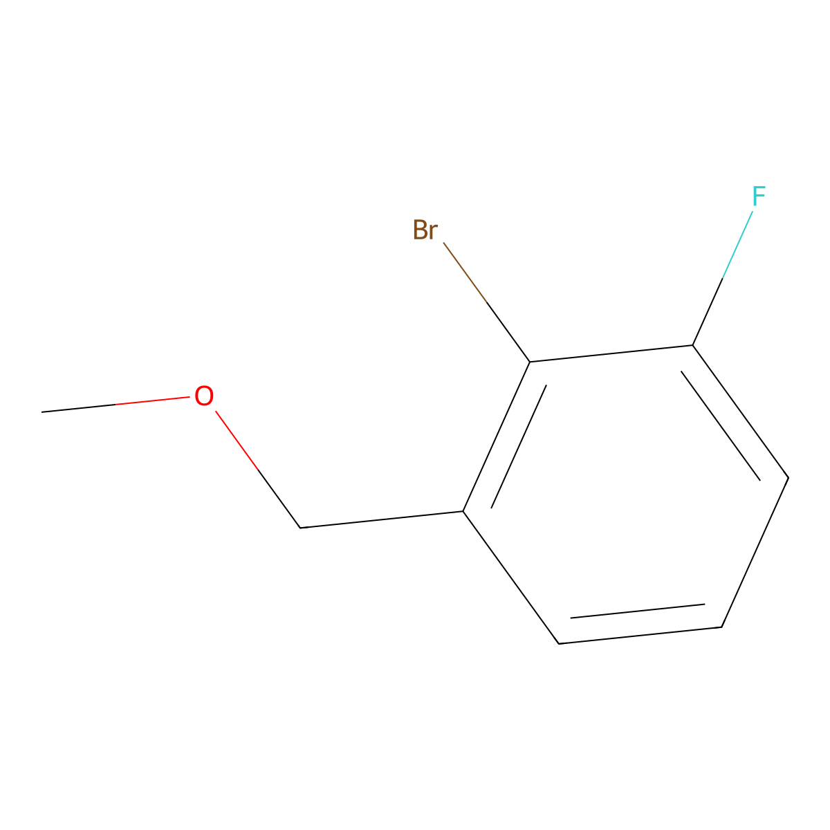 2-Bromo-1-fluoro-3-(methoxymethyl)benzene molecular structure, CAS 1510057-29-0