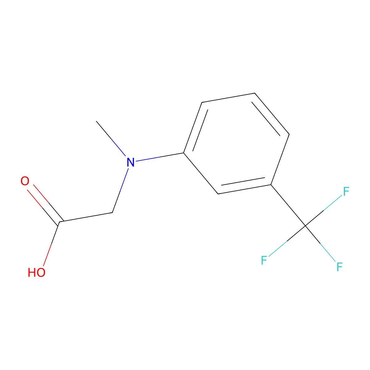 N-Methyl-N-[3-(trifluoromethyl)phenyl]glycine molecular structure, CAS 1510059-34-3