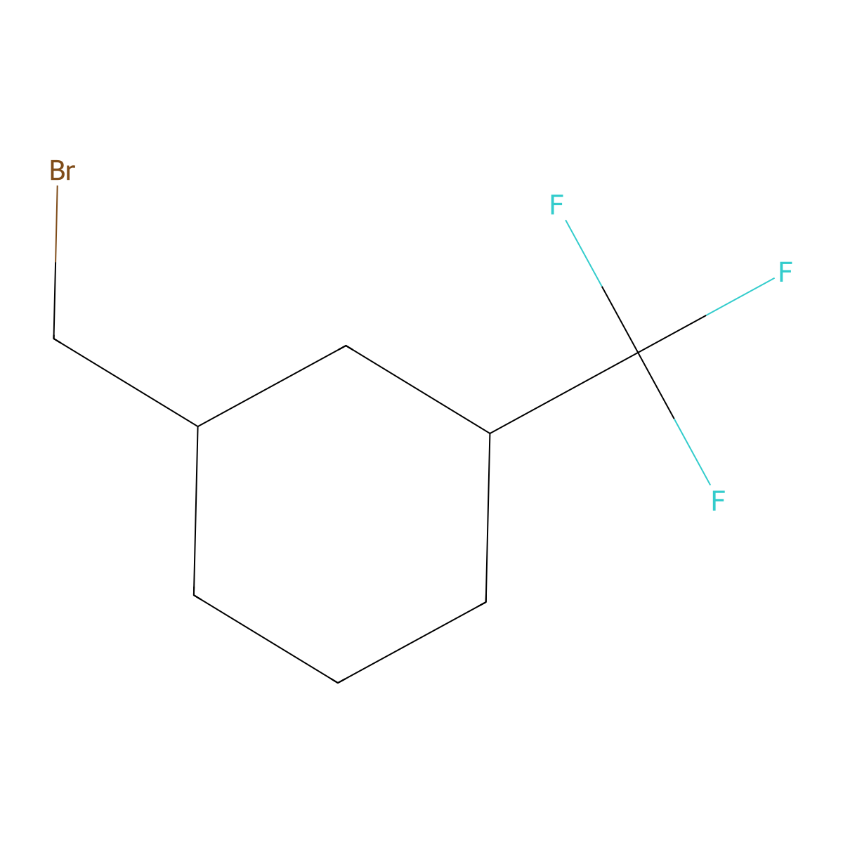 1-(Bromomethyl)-3-(trifluoromethyl)cyclohexane molecular structure, CAS 1510060-96-4
