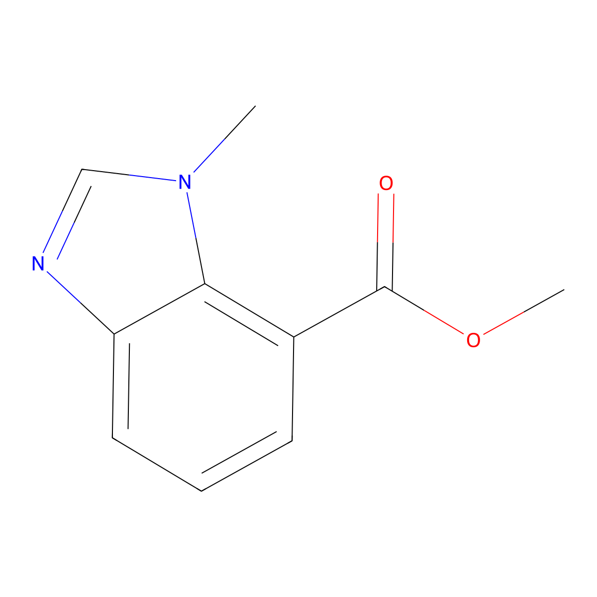 methyl 1-methyl-1H-1,3-benzodiazole-7-carboxylate molecular structure, CAS 1510086-97-1
