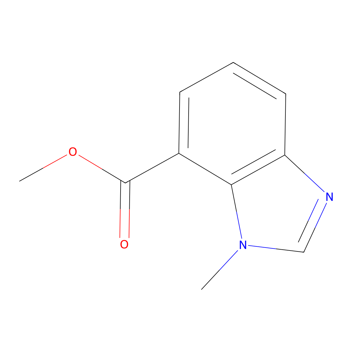 methyl 1-methyl-1H-1,3-benzodiazole-7-carboxylate molecular structure, CAS 1510086-97-1