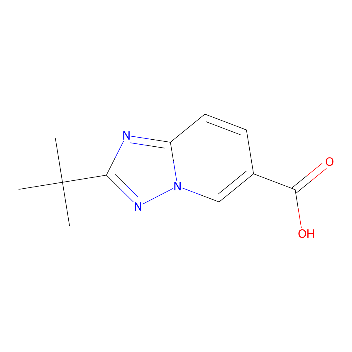 2-Tert-butyl-[1,2,4]triazolo[1,5-a]pyridine-6-carboxylic acid molecular structure, CAS 1510113-17-3