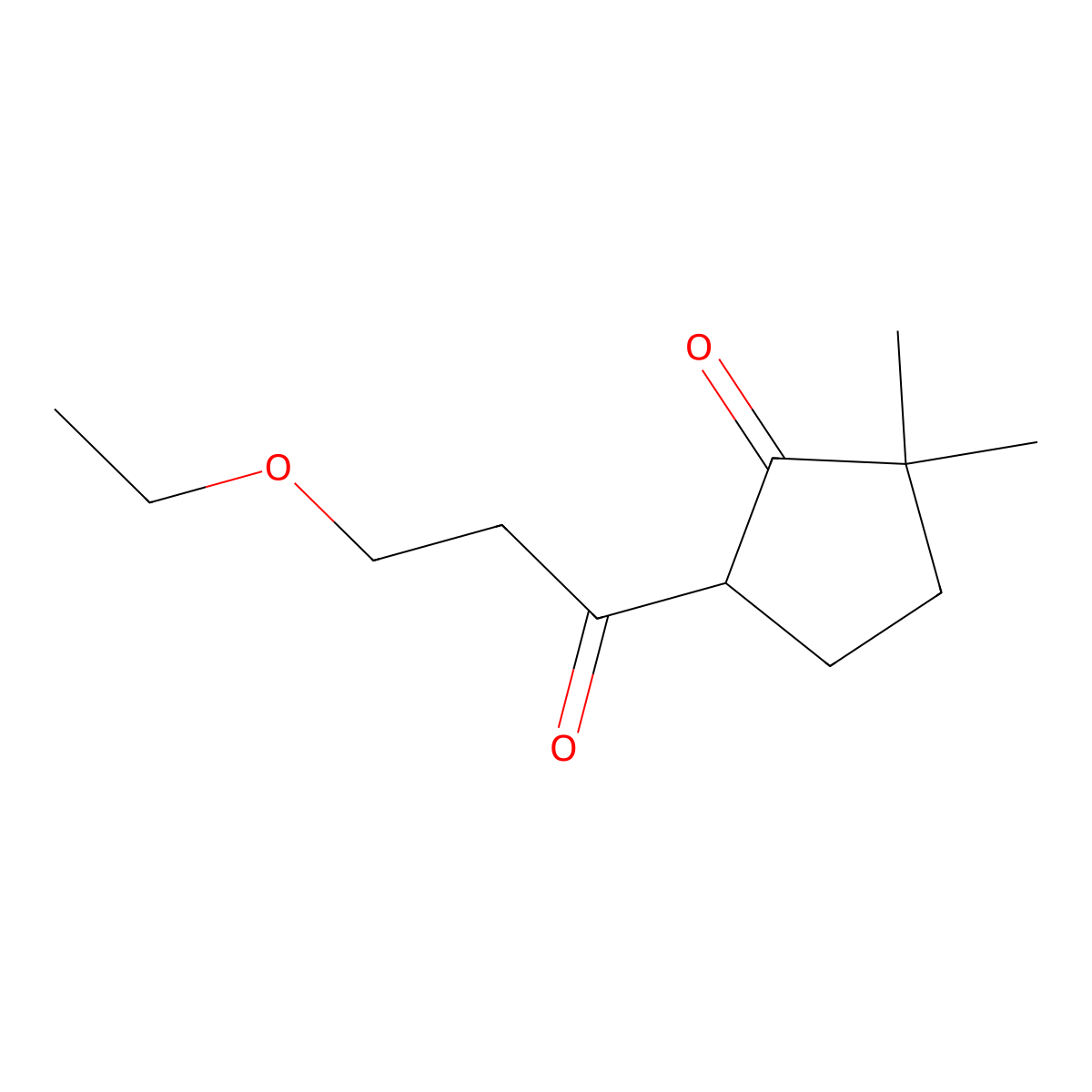 5-(3-Ethoxypropanoyl)-2,2-dimethylcyclopentan-1-one molecular structure, CAS 1510115-51-1