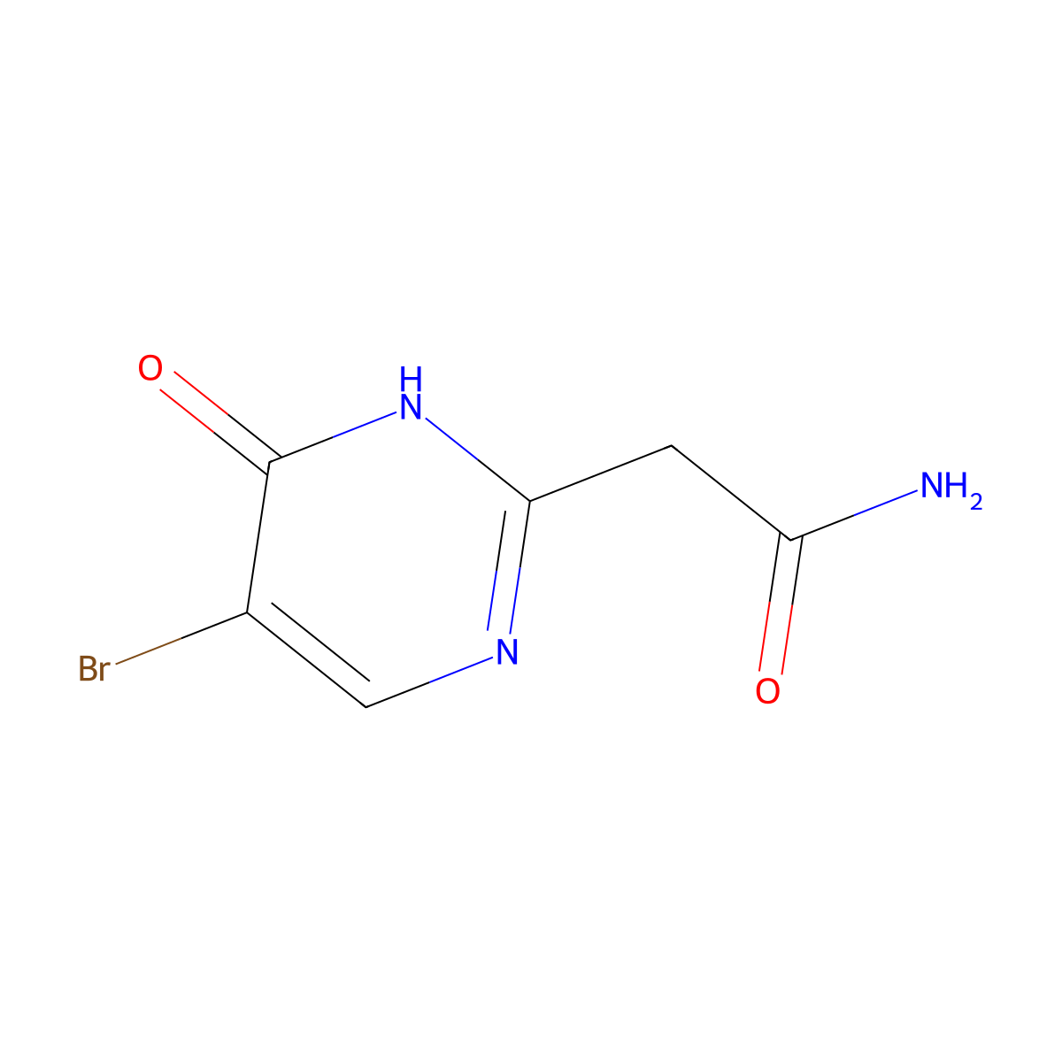 2-(5-Bromo-4-hydroxypyrimidin-2-yl)acetamide molecular structure, CAS 1510131-64-2