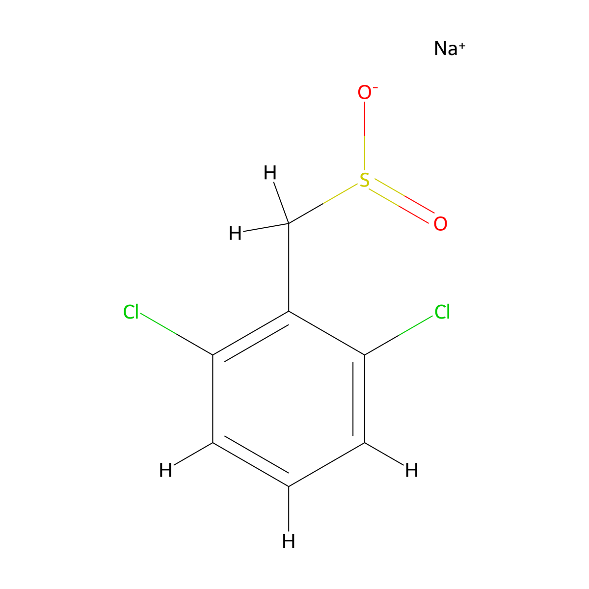 Sodium (2,6-dichlorophenyl)methanesulfinate molecular structure, CAS 1510145-17-1