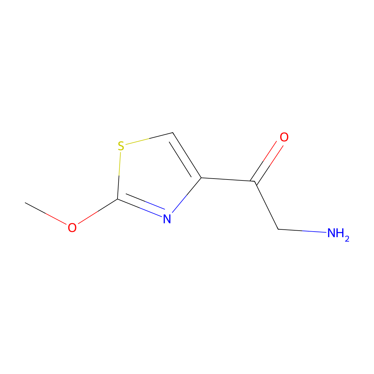 2-Amino-1-(2-methoxy-1,3-thiazol-4-yl)ethan-1-one molecular structure, CAS 1510150-10-3