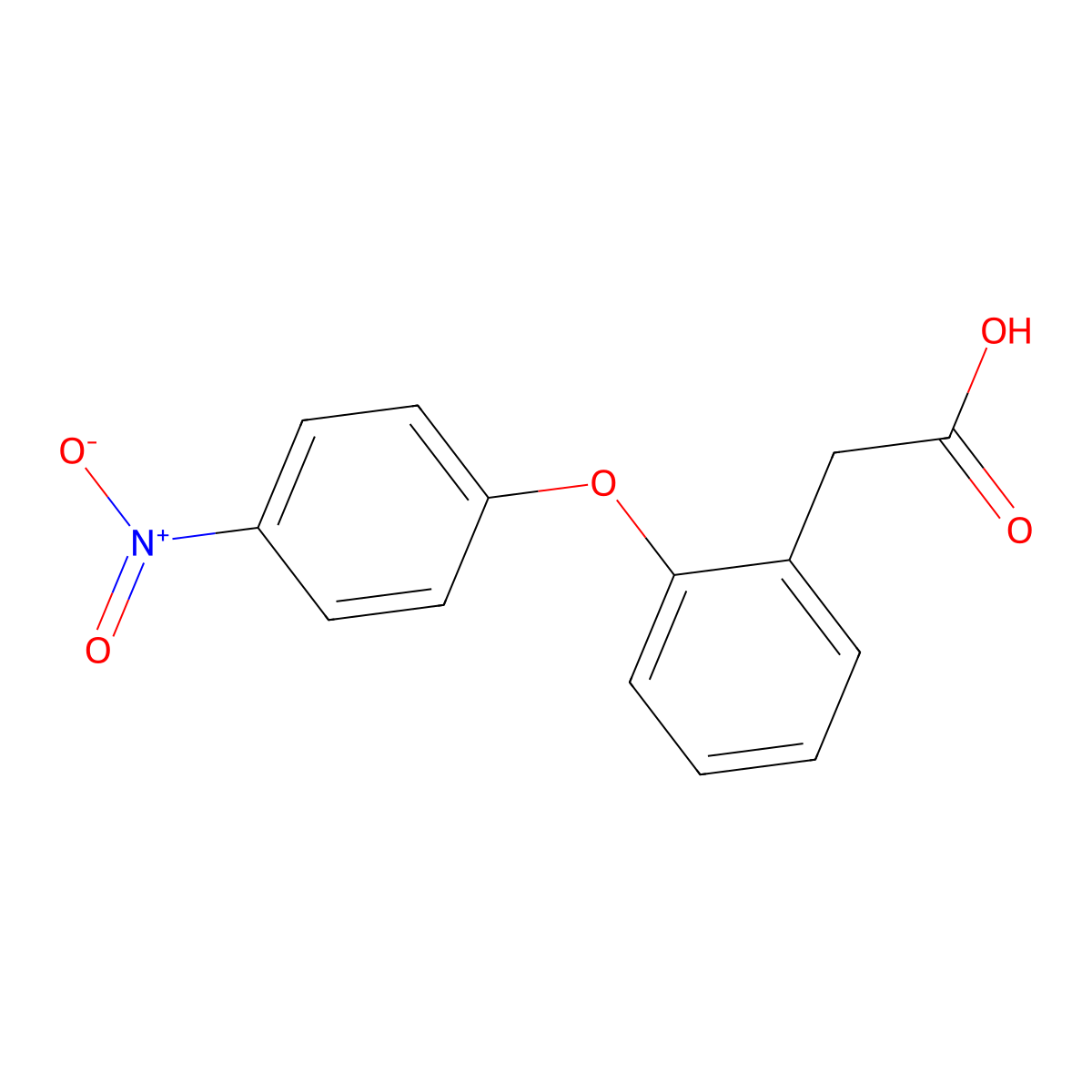 [2-(4-Nitrophenoxy)phenyl]acetic acid molecular structure, CAS 1510154-96-7