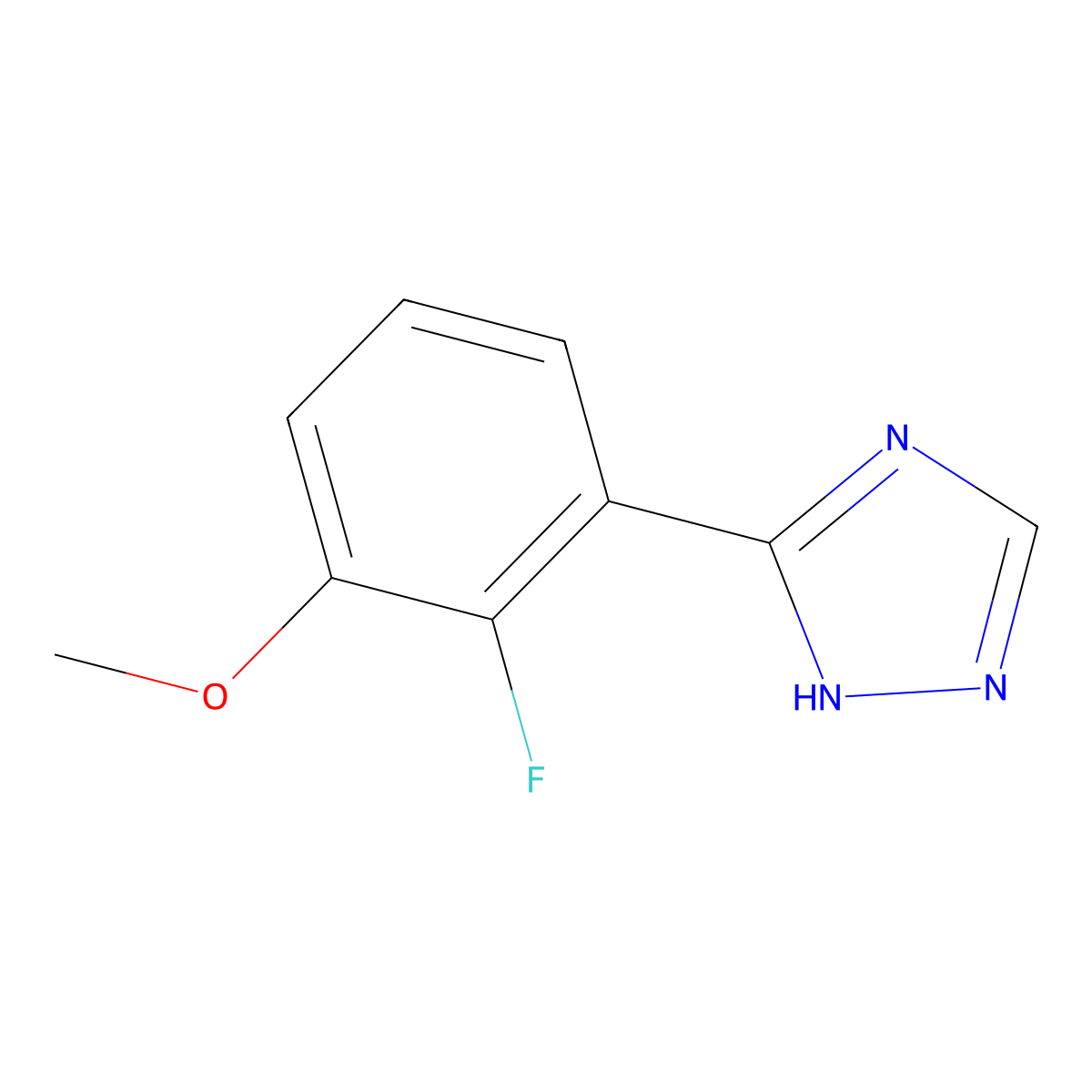3-(2-Fluoro-3-methoxyphenyl)-1H-1,2,4-triazole molecular structure, CAS 1510155-95-9