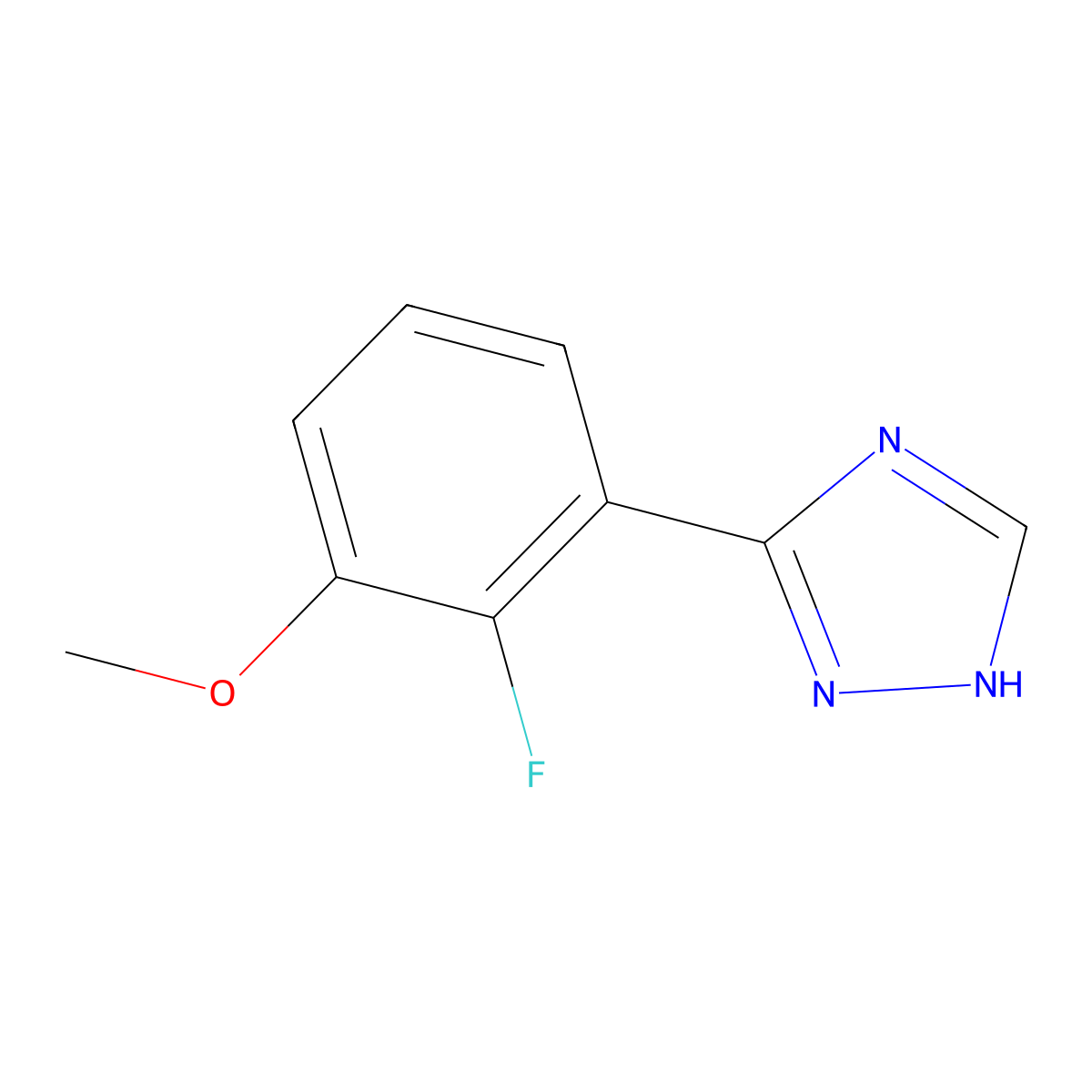 3-(2-Fluoro-3-methoxyphenyl)-1H-1,2,4-triazole molecular structure, CAS 1510155-95-9