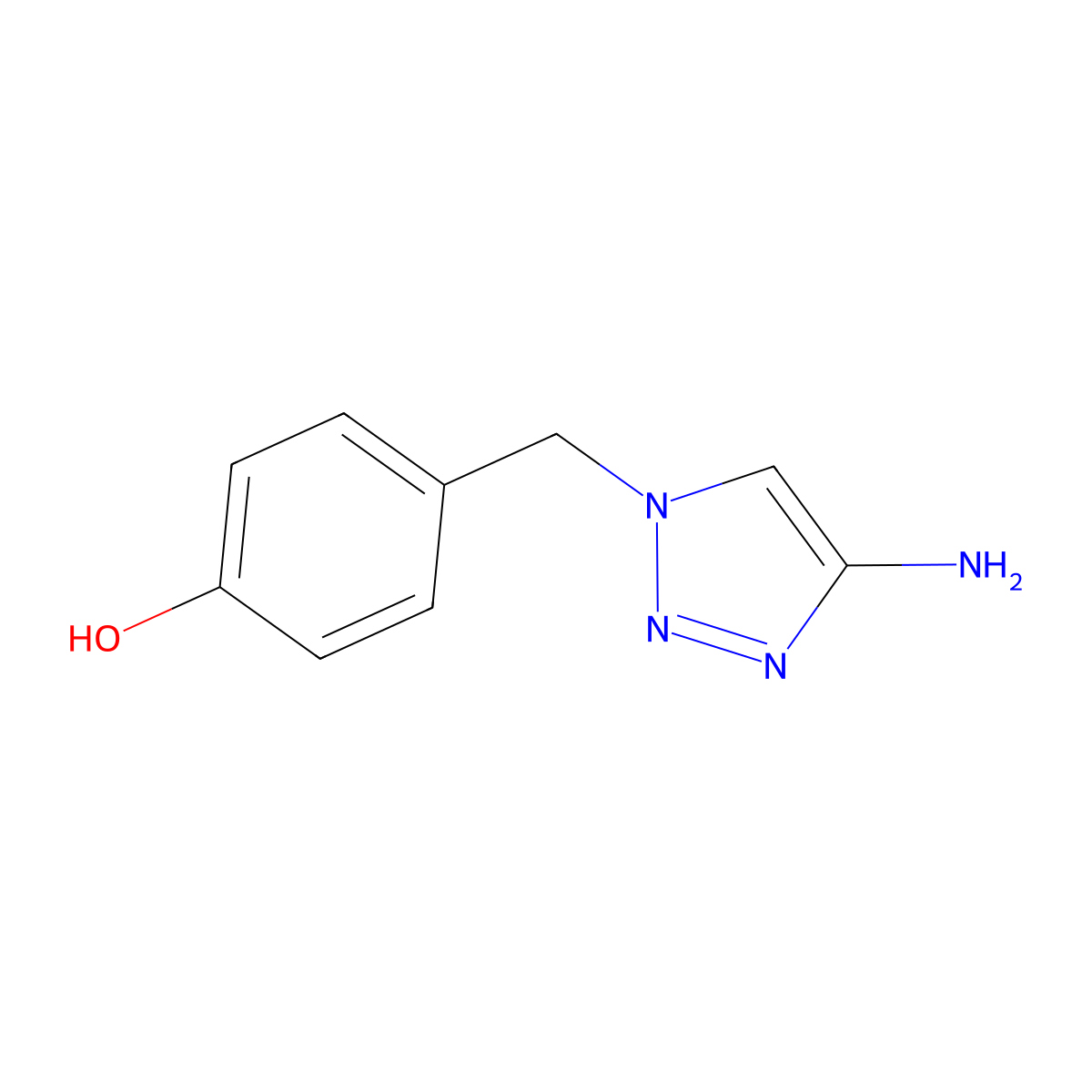 4-[(4-Amino-1H-1,2,3-triazol-1-YL)methyl]phenol molecular structure, CAS 1510159-76-8