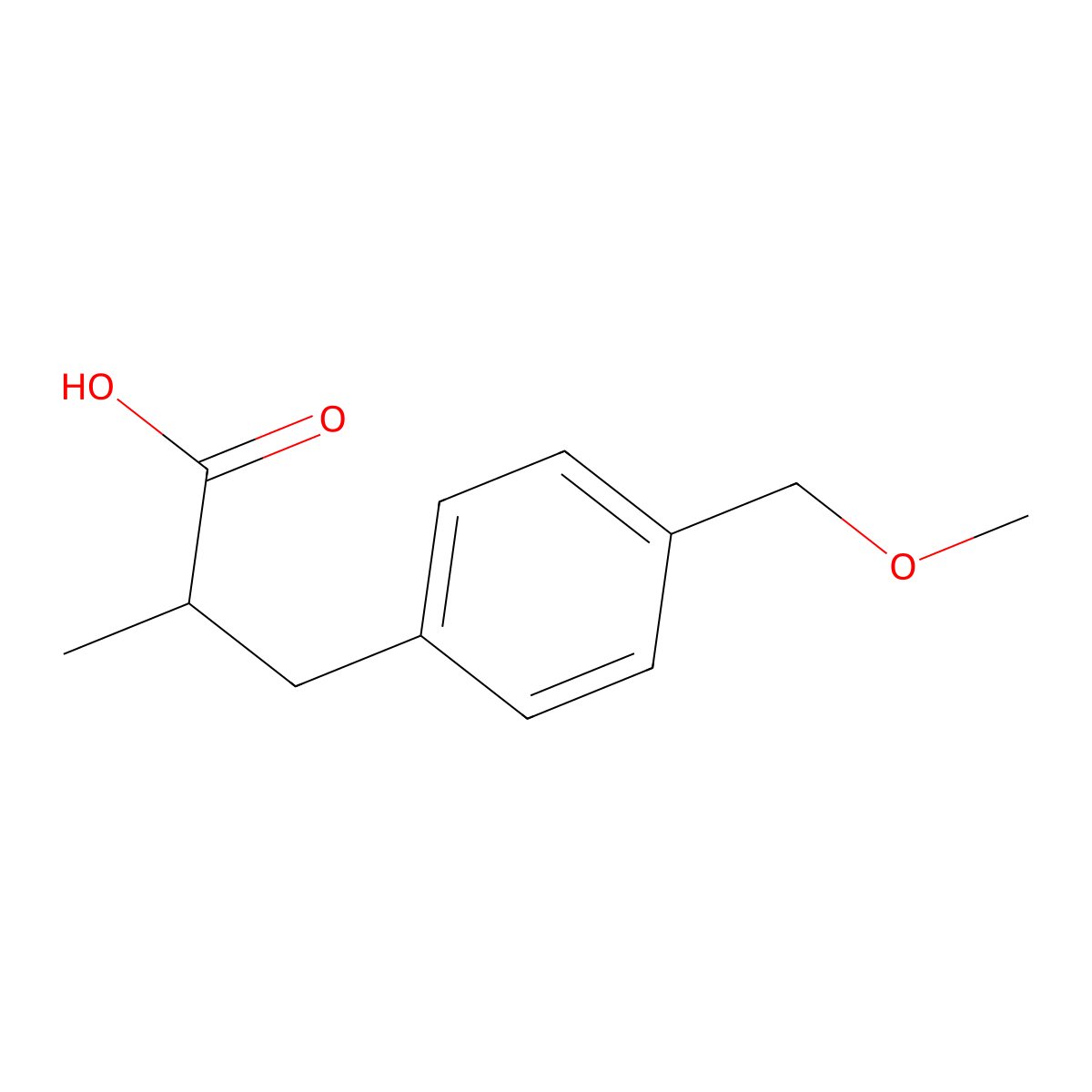 3-(4-(Methoxymethyl)phenyl)-2-methylpropanoic acid molecular structure, CAS 1510166-64-9