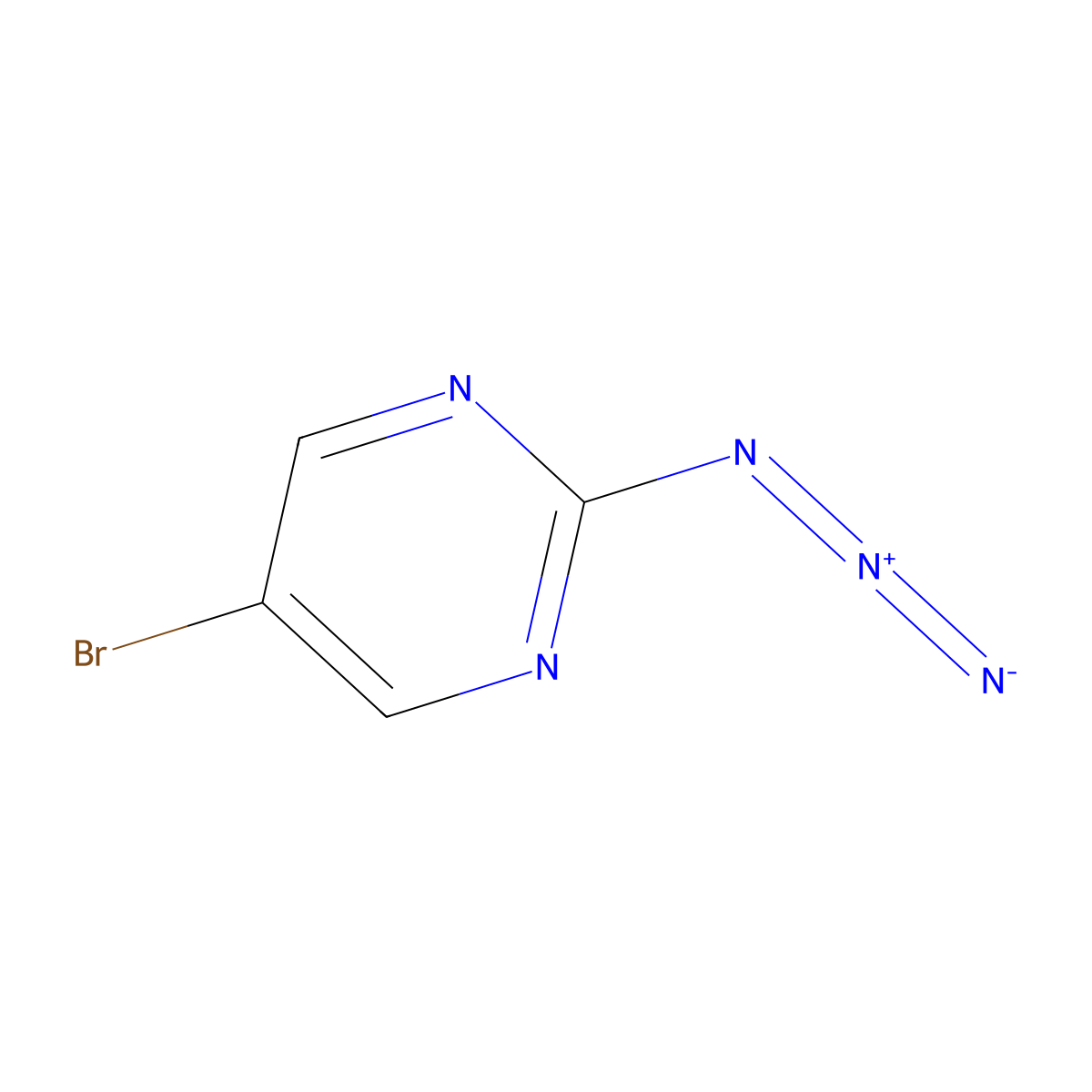 2-Azido-5-bromopyrimidine molecular structure, CAS 1510176-76-7