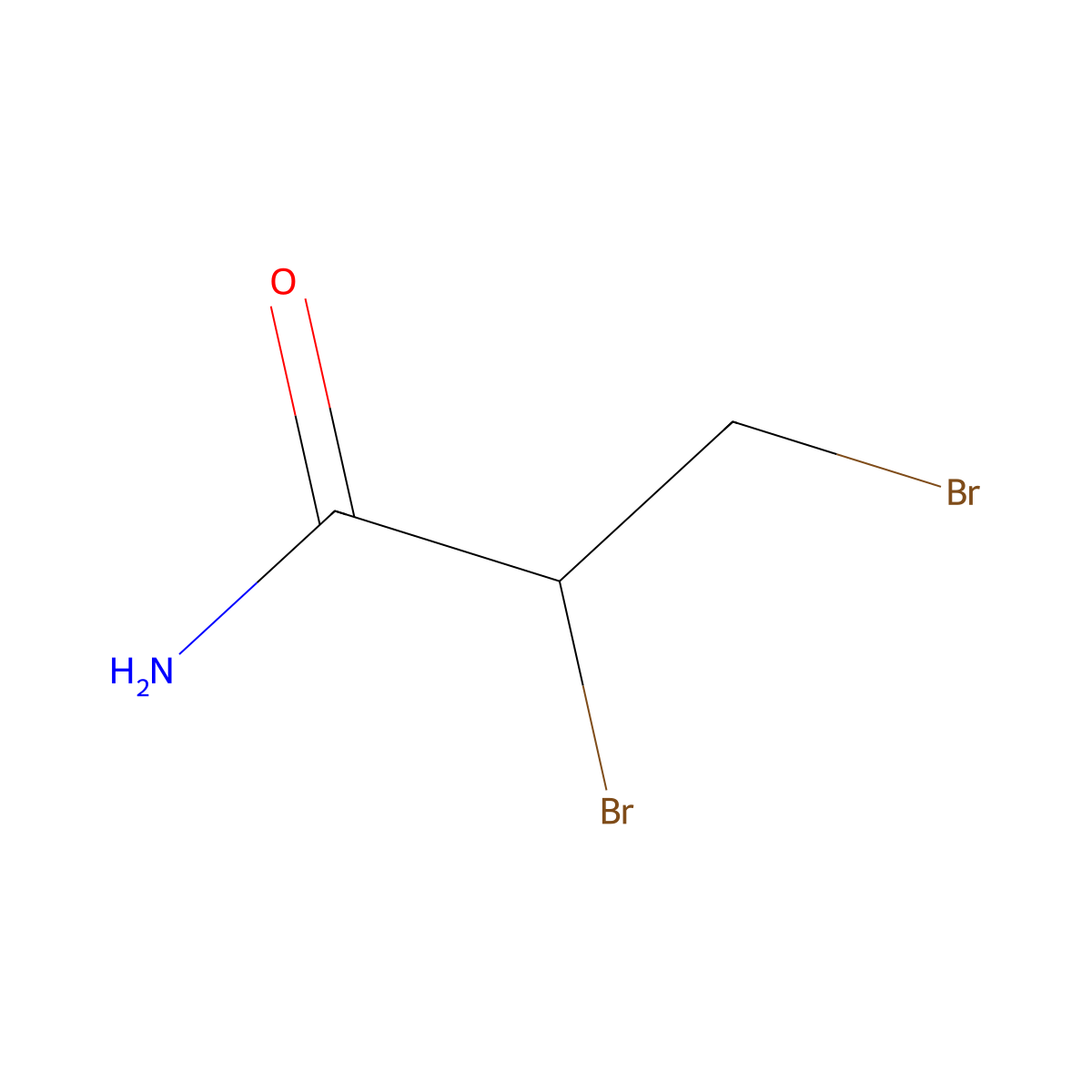 2,3-Dibromopropionamide molecular structure, CAS 15102-42-8