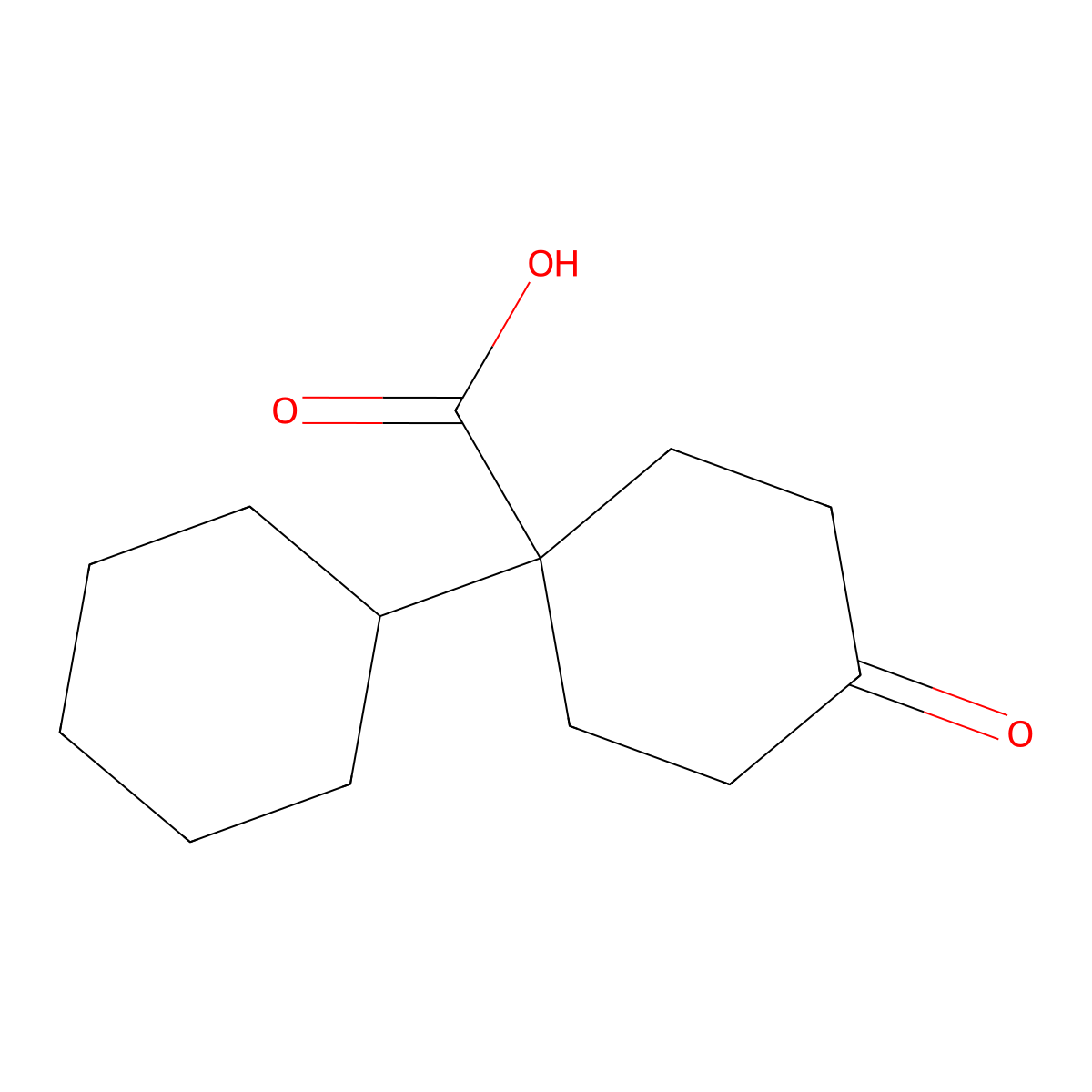 4-Oxo-[1,1'-bi(cyclohexane)]-1-carboxylic acid molecular structure, CAS 1510206-70-8