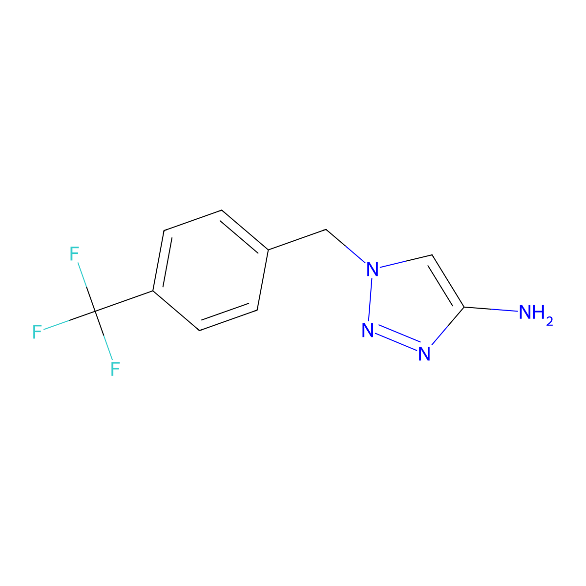 1-{[4-(trifluoromethyl)phenyl]methyl}-1H-1,2,3-triazol-4-amine molecular structure, CAS 1510209-73-0