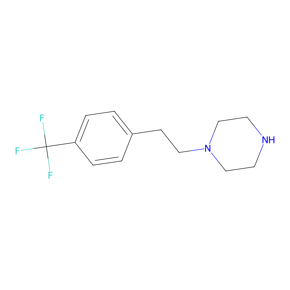 1-{2-[4-(Trifluoromethyl)phenyl]ethyl}piperazine molecular structure, CAS 151021-12-4