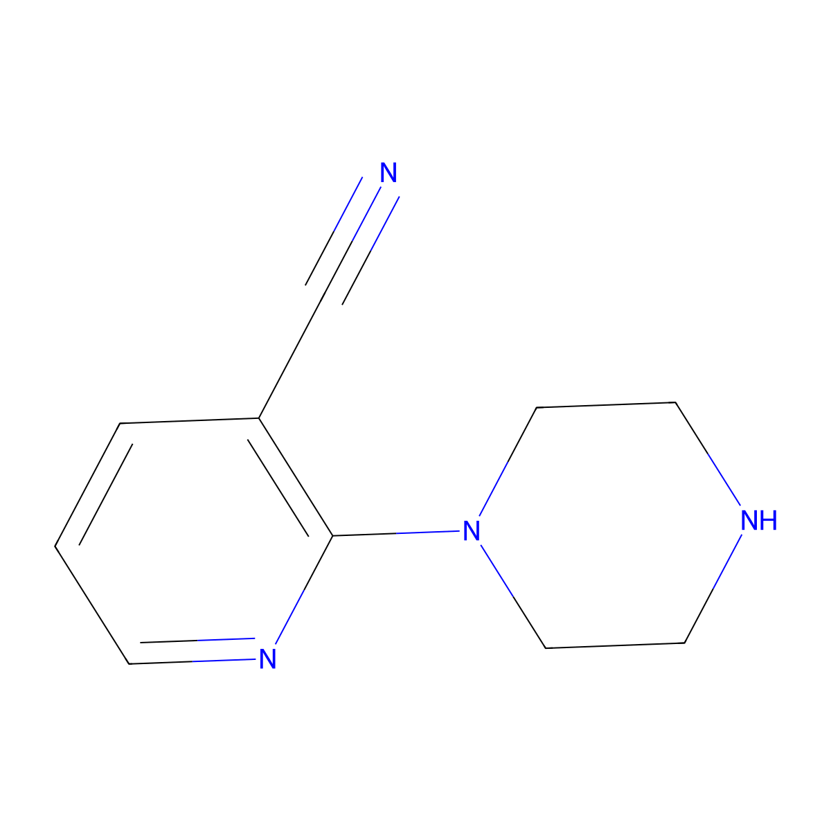 2-(Piperazin-1-yl)pyridine-3-carbonitrile molecular structure, CAS 151021-42-0