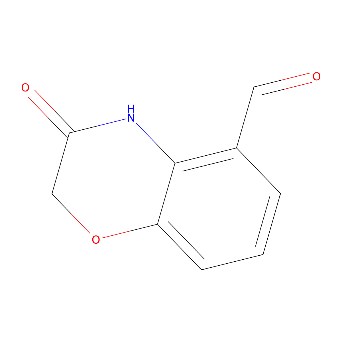 3-Oxo-3,4-dihydro-2h-1,4-benzoxazine-5-carbaldehyde molecular structure, CAS 1510218-65-1