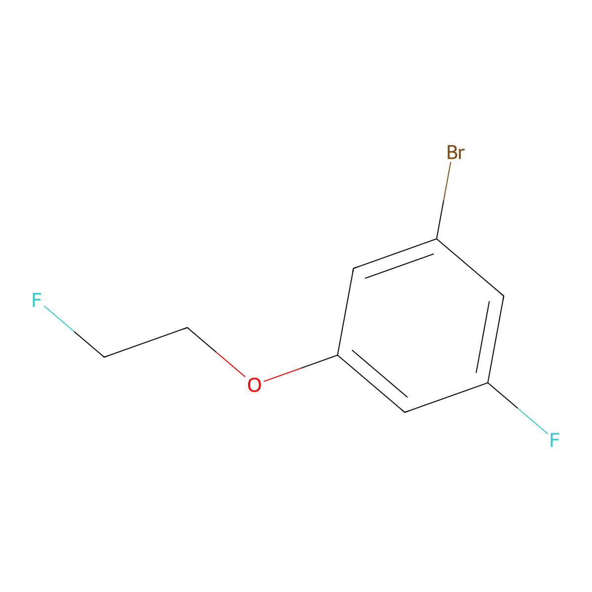1-Bromo-3-fluoro-5-(2-fluoroethoxy)benzene molecular structure, CAS 1510224-03-9