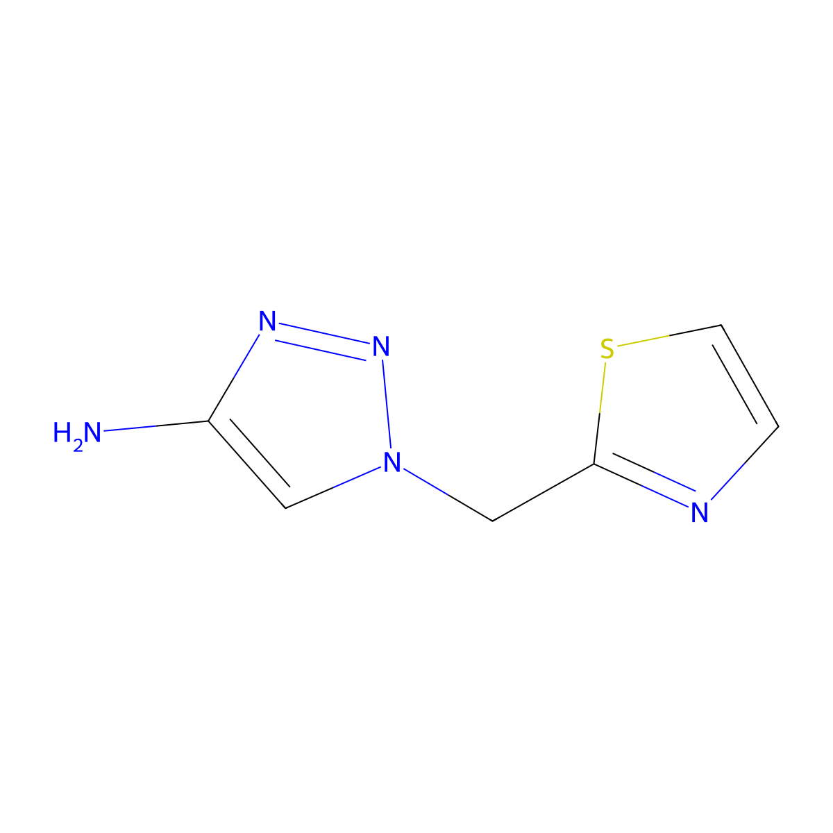 1-(1,3-Thiazol-2-ylmethyl)-1H-1,2,3-triazol-4-amine molecular structure, CAS 1510227-79-8