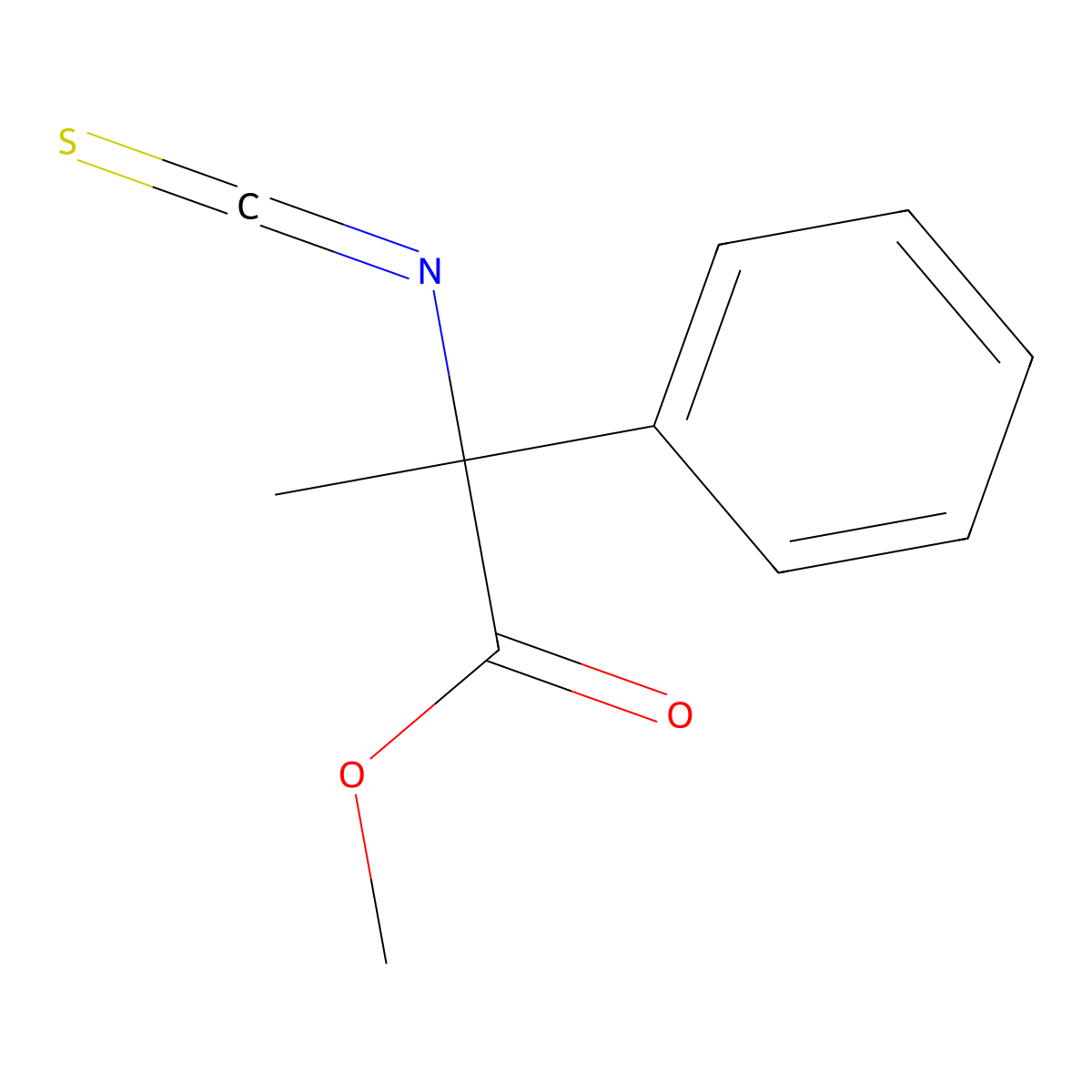 methyl 2-phenyl-N-(thioxomethylene)alaninate molecular structure, CAS 151023-47-1
