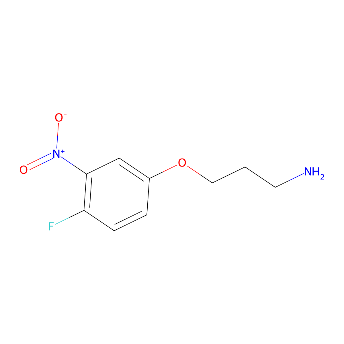 3-(4-Fluoro-3-nitrophenoxy)propan-1-amine molecular structure, CAS 1510238-85-3