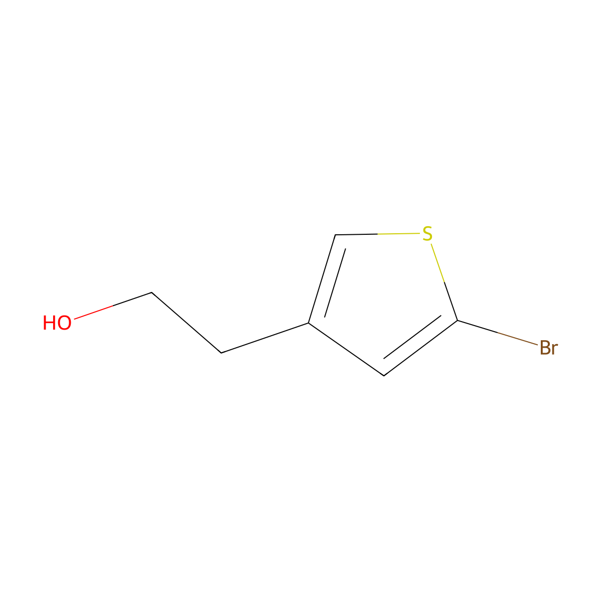 2-(5-Bromothiophen-3-yl)ethan-1-ol molecular structure, CAS 1510244-75-3