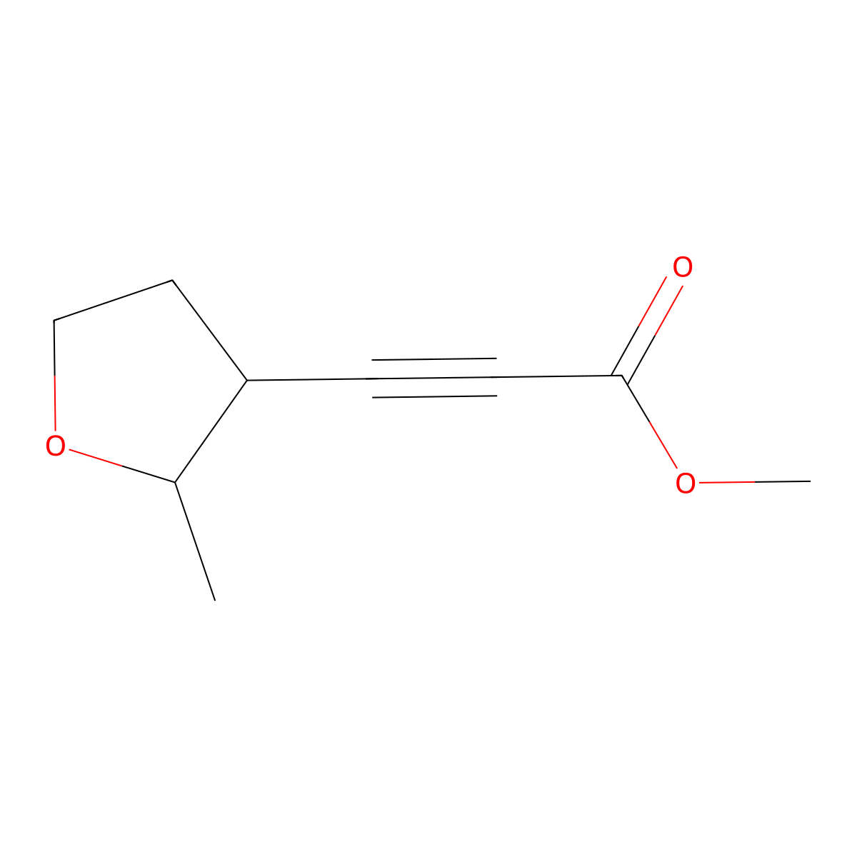 Methyl 3-(2-methyloxolan-3-yl)prop-2-ynoate molecular structure, CAS 1510249-38-3
