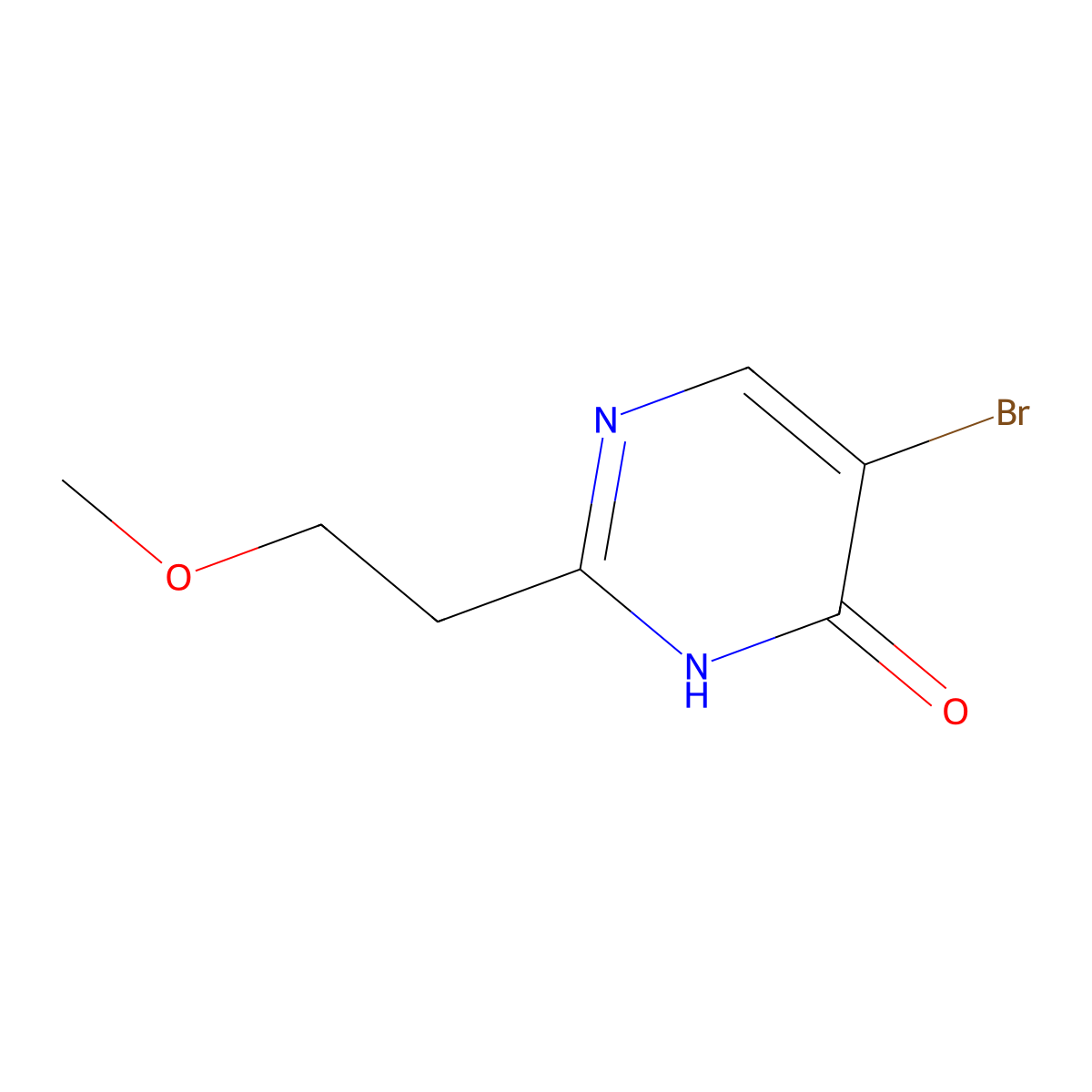 5-Bromo-2-(2-methoxyethyl)pyrimidin-4-ol molecular structure, CAS 1510261-09-2