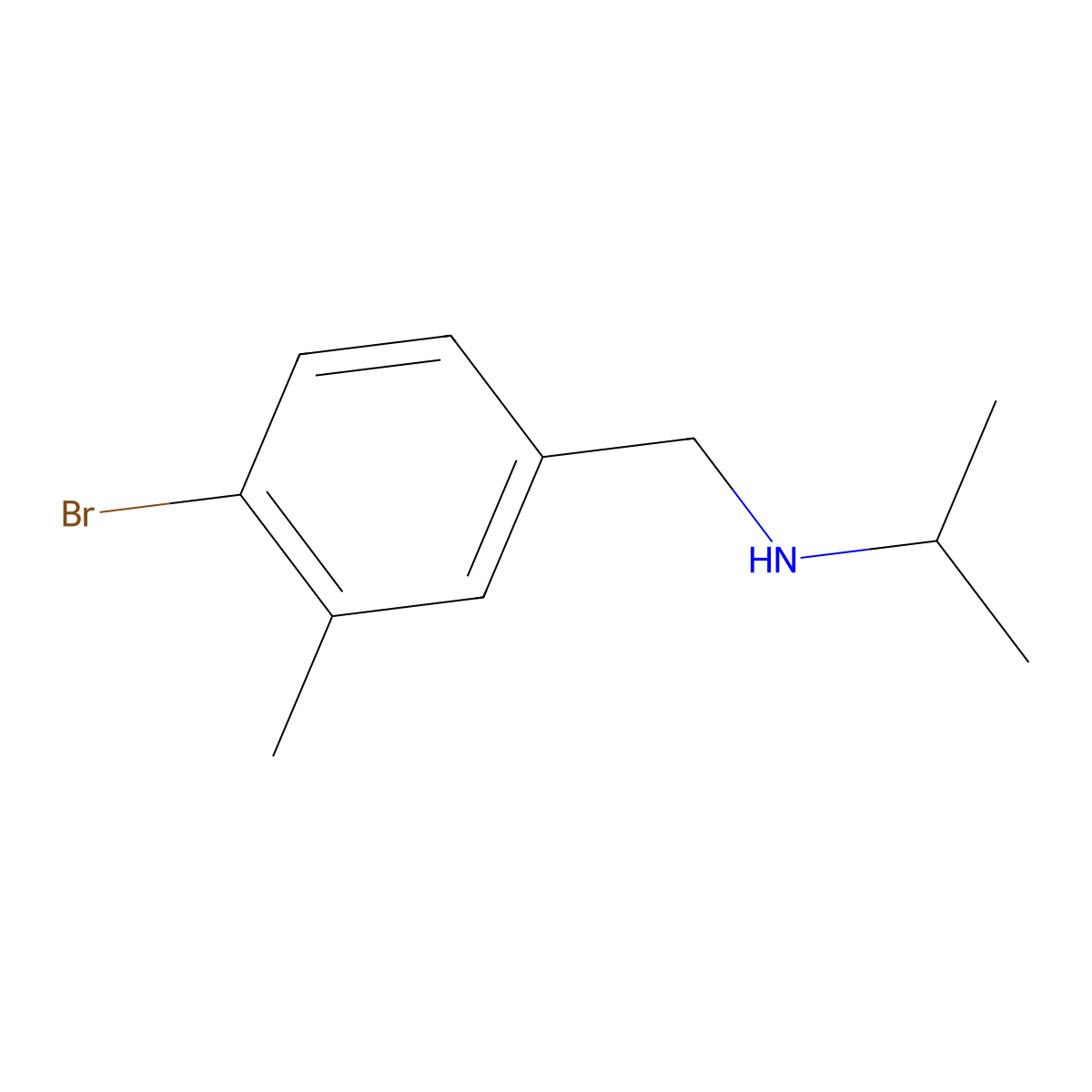 [(4-Bromo-3-methylphenyl)methyl](propan-2-yl)amine molecular structure, CAS 1510278-32-6