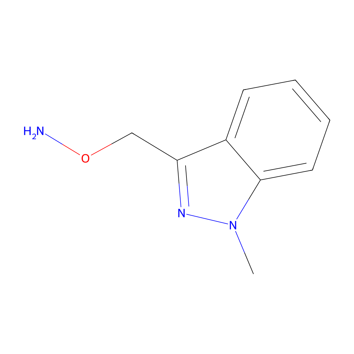 O-((1-Methyl-1H-indazol-3-yl)methyl)hydroxylamine molecular structure, CAS 1510287-55-4