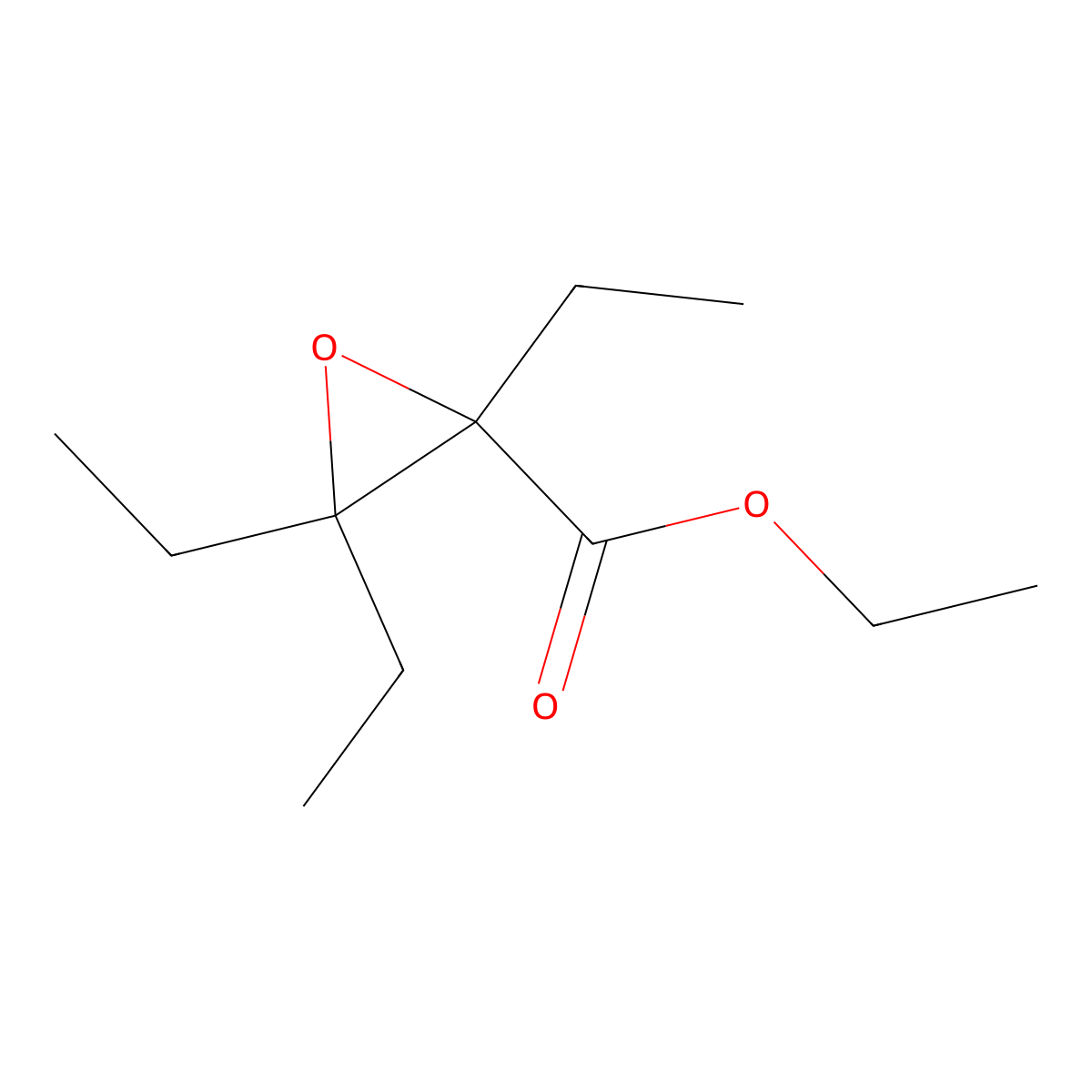Ethyl 2,3,3-triethyloxirane-2-carboxylate molecular structure, CAS 1510293-47-6