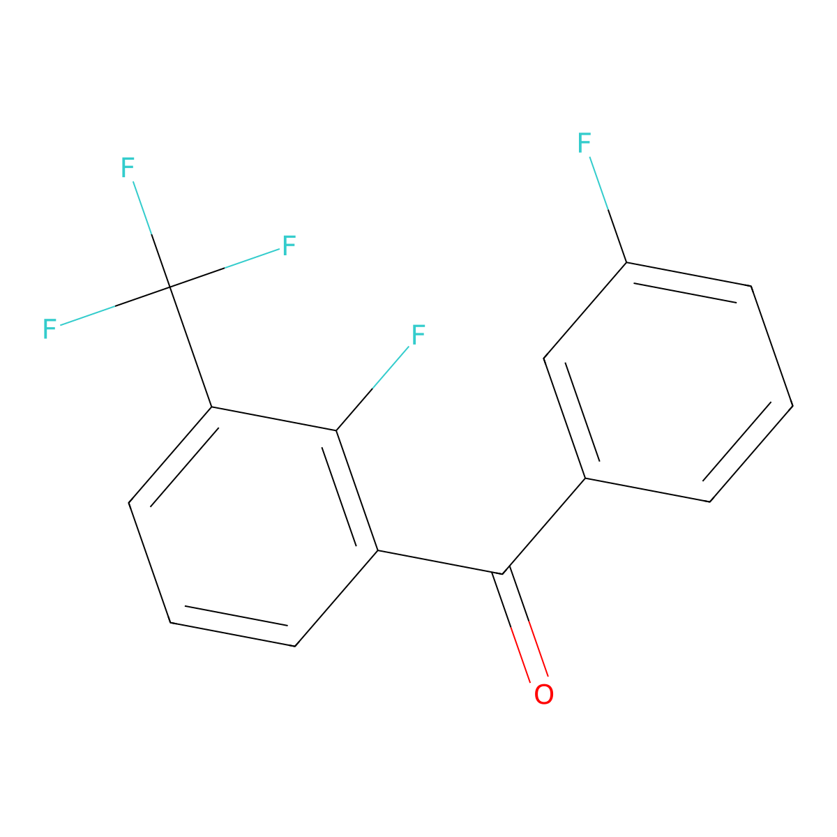 Methanone, (3-fluorophenyl)[2-fluoro-3-(trifluoromethyl)phenyl]- molecular structure, CAS 1510294-68-4